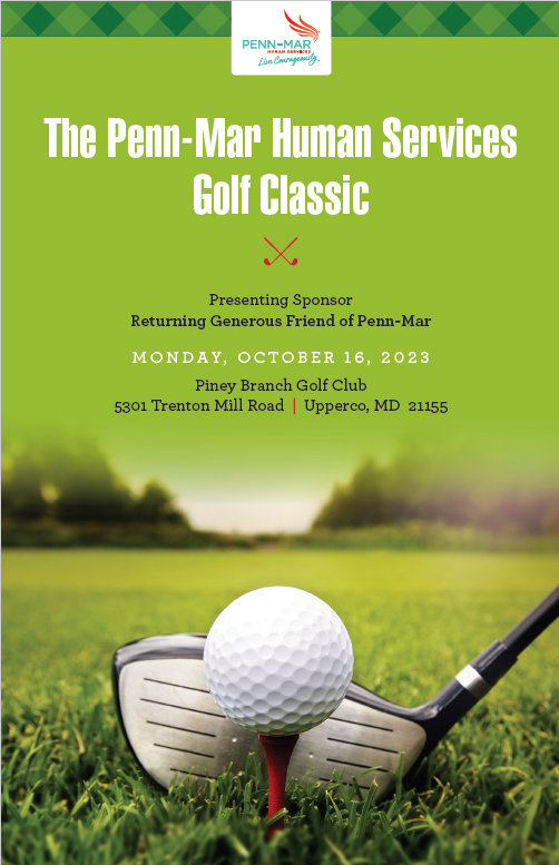 A brochure with Penn-Mar's golf fundraiser information