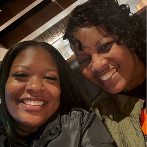 Detra takes a selfie with her Godmother, Kenyatta.